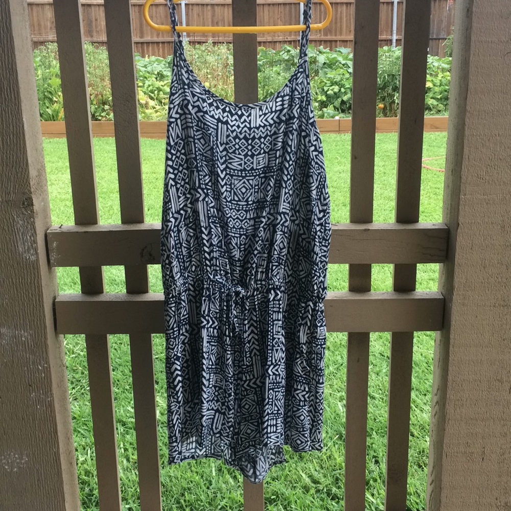 Navy and white summer romper